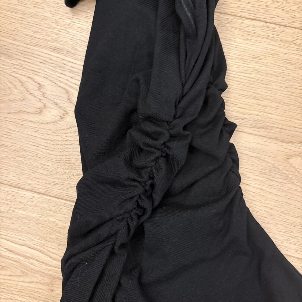 Black Ruched Bodycon Dress - Picture 4 of 7